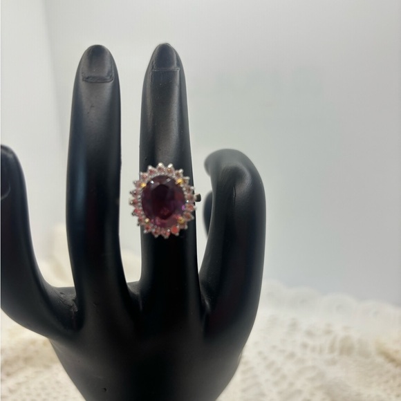 Elegant Purple and Gold Women's Ring - Picture 4 of 7